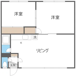 ひまわりハイツ【1階】の間取り