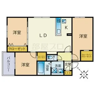 porte-bonheurII(ポルトボヌールII)【5階】の間取り