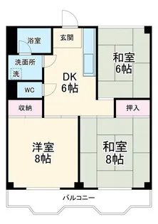 サンハイツ睦【2階】の間取り