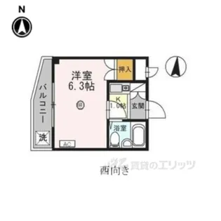 シャトー栄根2【3階】の間取り