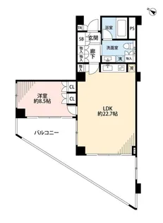 ヒューリック浅草一丁目【3階】の間取り