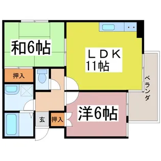 サンテラスエイト【2階】の間取り