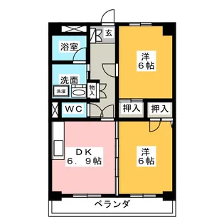セジュール御幸山【1階】の間取り