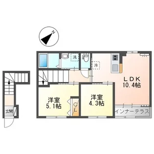 シャンパーニュ北越谷【2階】の間取り