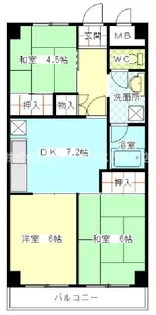 アミカル高橋【4階】の間取り