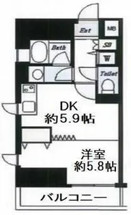 デュオ・スカーラ西新宿II【4階】の間取り