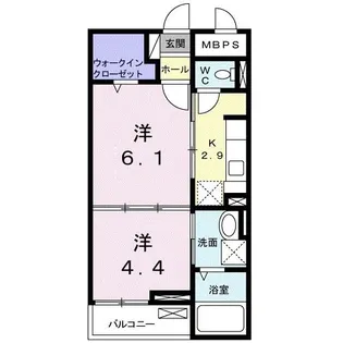 フレッシュリー【1階】の間取り