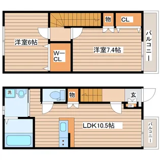 clair petit bois(クレール プティ ボワ)B棟の間取り