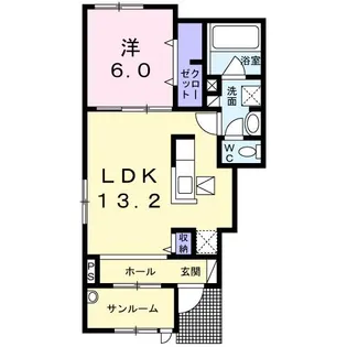 アーデント ブローテ檍 B【1階】の間取り