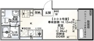 NanoCare MINAMI-GYOTOKU【3階】の間取り
