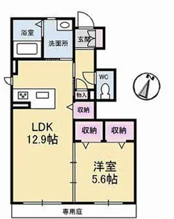 シャーメゾンゆき【1階】の間取り