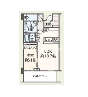 グランドメゾン新梅田タワーTHE CLUB RESIDENCE【5階】の間取り