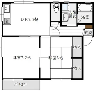 ドウエル白根A【2階】の間取り