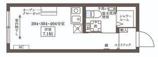 COCOCUBE大井町II【2階】の間取り