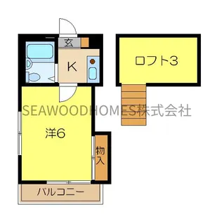 アパートメント東夏山【2階】の間取り