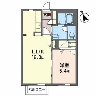 GAIA中山【2階】の間取り