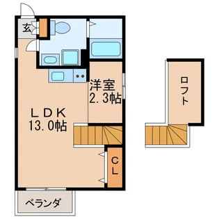 REX新栄【2階】の間取り