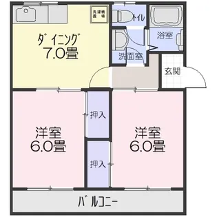 ハイツ村松【2階】の間取り
