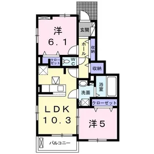 カーサ エスペランサ【1階】の間取り