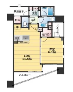 クレヴィア新大塚【13階】の間取り