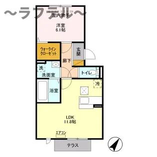 シャトレー明神【1階】の間取り