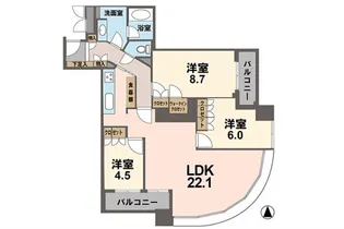 高崎タワー21【6階】の間取り