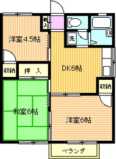 ハイツ三枝【2階】の間取り