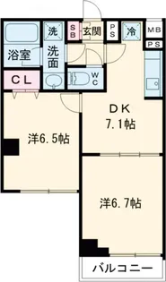 ガリシア北綾瀬II【6階】の間取り