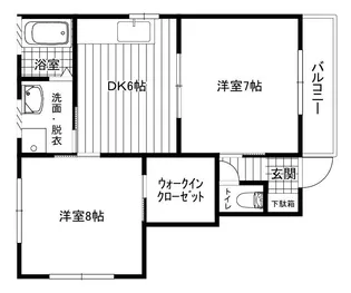 蘭(あららぎ)弐番館【1階】の間取り