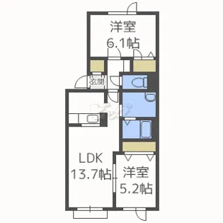 メゾンドソレイユ【2階】の間取り