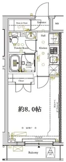 ディアレイシャス東京ベイ潮見【2階】の間取り