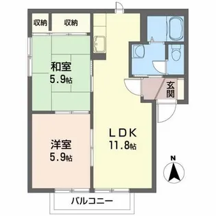 サンガーデン幸町 C【2階】の間取り