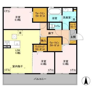 Verde B棟【3階】の間取り