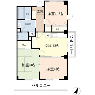 サンシティ・グリーンパーク【3階】の間取り
