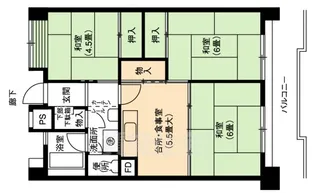 花表団地【8階】の間取り
