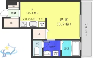 ラフィネタワー札幌南3条【7階】の間取り