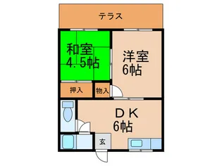 今西ハイツ北棟【1階】の間取り