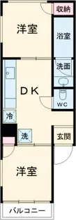 コーポモン【1階】の間取り
