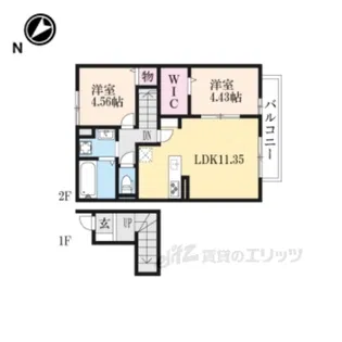 メゾンコンフォール【2階】の間取り