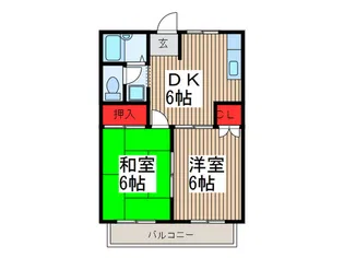 コ-ポエンジェルA【2階】の間取り