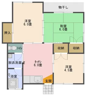 鹿児島県日置市東市来町湯田【一戸建】の間取り