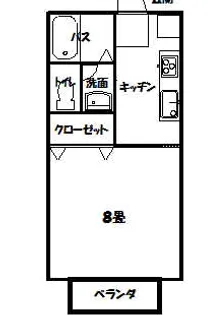 シャローズ【2階】の間取り