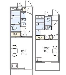 1Kの間取り画像