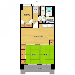 アーバン都城【4階】の間取り