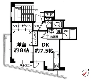 ベルコリンヌ岡島【3階】の間取り