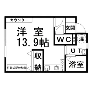 1Rの間取り画像