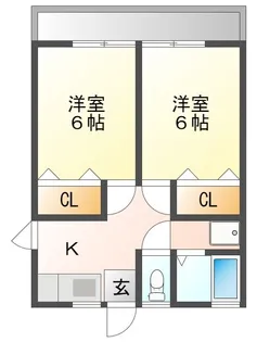 ユートピア21(ゼロ賃貸)【2階】の間取り