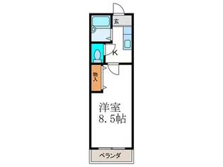 サンパレス山崎【4階】の間取り