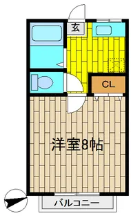 ほんだハイツクレストエムA【2階】の間取り