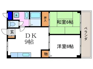 ラ・グラシュ-ズ【3階】の間取り